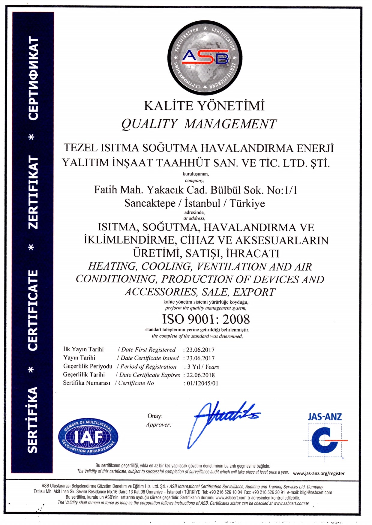 ISO-9001-2008 – TEZEL